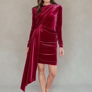 JessaKae Noor Velvet Dress Magenta NWT Jessa Kae